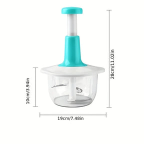 Manual Hand Push Chopper – Multifunctional Hand Pat Chopper and Mixer 2L