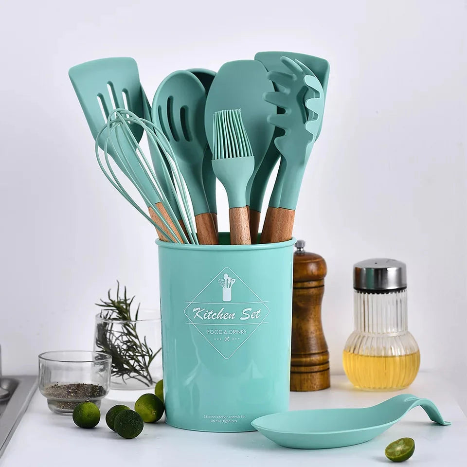 12 Pcs Silicone Kitchenware Cooking Utensils Set