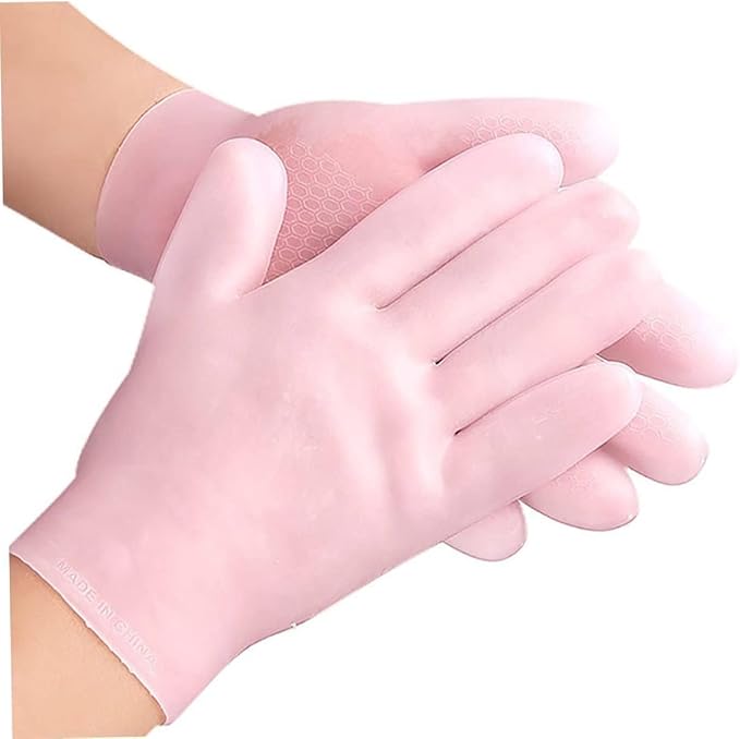 Moisturizing Socks & Gloves Set, Silicone Moisturizer Socks Gel Gloves Long Spa Socks Soft Aloe Gel Socks Foot Gel Socks Gloves for Dry Cracked Feet Hands Softening (SET OF 1)