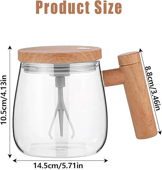 Self Stirring Mug,Electric Mixing Cup Self Stirring Coffee Mug,Portable Glass Mixing Coffee Mug for Coffee Milk Protein Powder,Auto Stirring Cup for Office Home