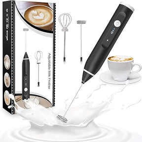 Rechargeable Coffee Milk Shaker Maker Frother Foamer USB Charging Egg Beater Coffee Beater Handheld 3-Speed Adjustable Blender