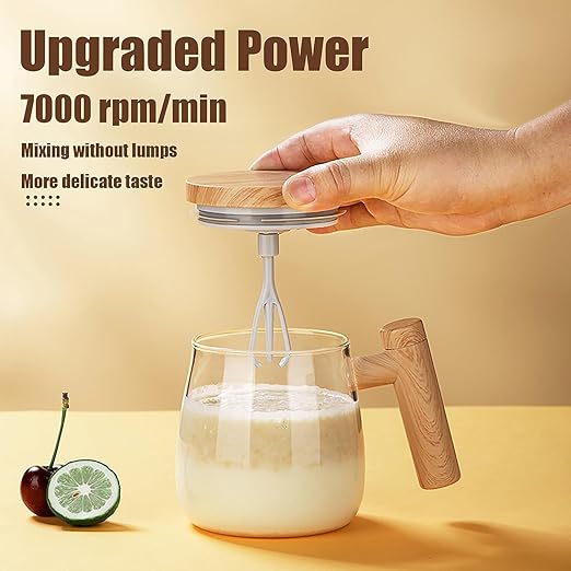 Self Stirring Mug,Electric Mixing Cup Self Stirring Coffee Mug,Portable Glass Mixing Coffee Mug for Coffee Milk Protein Powder,Auto Stirring Cup for Office Home