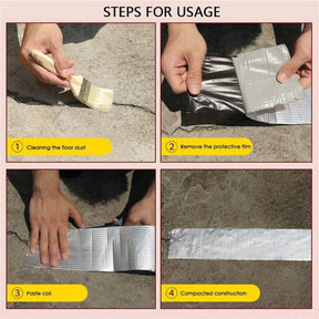 Aluminum Foil Tape Waterproof Leakage Strong Self-adhesive Repair , Window Sill Gap, Pipe Rupture, Surface Crack, Home Renovation