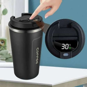 Smart Digital Coffee Mug, Temperature Display Coffee Mug, Portable Tumbler Thermos Cup,Car Thermos Coffee Mug Travel Mug with Leak-proof Lid for Coffee, Tea, Cold Beverage, Ice Drinks, Travel Thermal Bottle