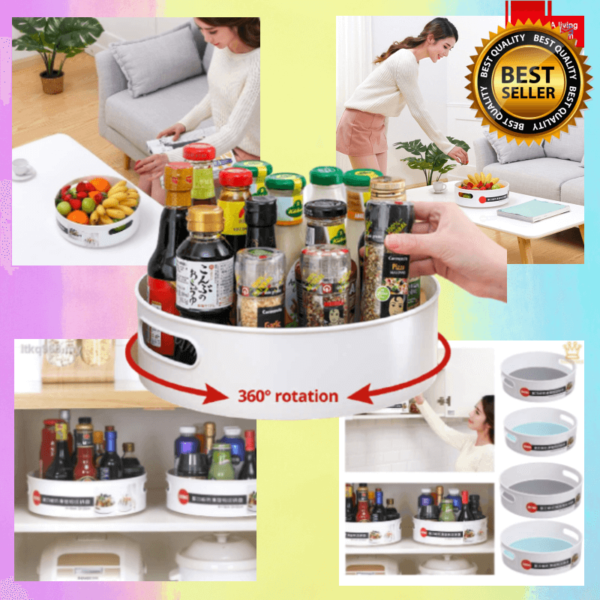 Rotating Storage Tray 360 degree Spin Rack