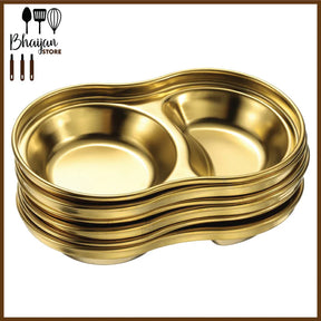 Stainless Steel Multi-Compartment Sauce Dish/Ramekin (Gold)