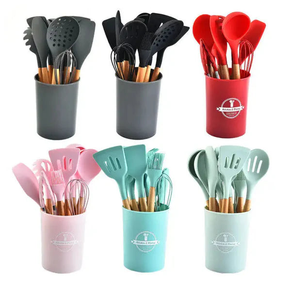 12 Pcs Silicone Kitchenware Cooking Utensils Set