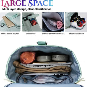 Multifunctional Solo Travel Bag With Shoe Compartment And Wet Pocket Large Capacity Travel Backpack