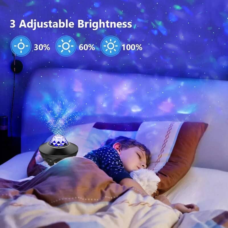 Projector Galaxy Night Light with Ocean Wave Music Speaker Sky Light Projector