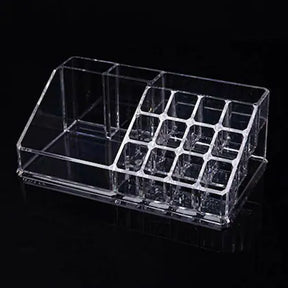 Acrylic Clear 16 Grid Acrylic Lipstick Holder Stand Organizer Cosmetic